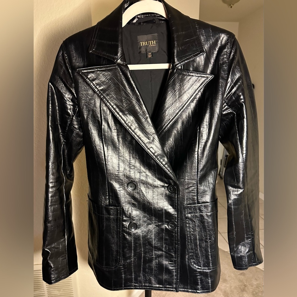 Women’s Faux leather Jacket buy Truth NYC Republic Size:XS Color:Black